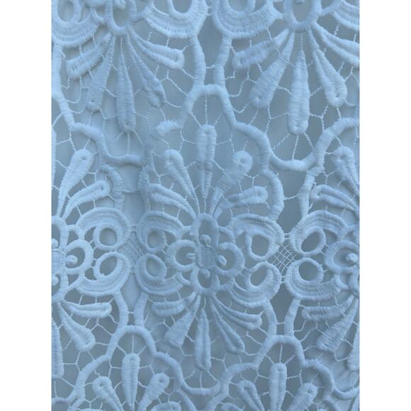 Adrianna Papell White Crochet Lace Shift Dress, Lined, Sleeveless, Sz 12 - Picture 6 of 6